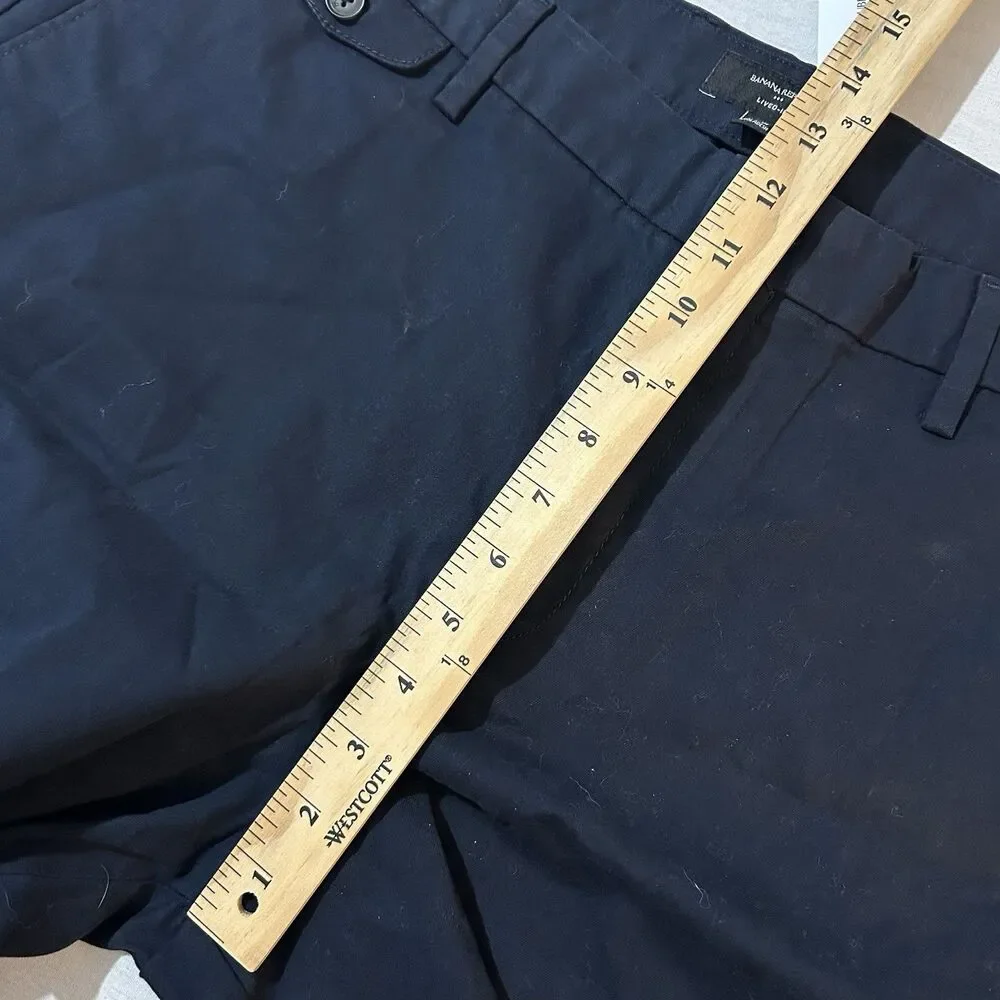 NWT Banana Republic Lived-In Chino Shorts in navy blue sz 38